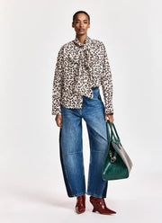 Kashba Patchwork Barrel Leg Jeans
