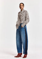 Kashba Patchwork Barrel Leg Jeans