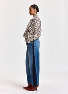 Kashba Patchwork Barrel Leg Jeans