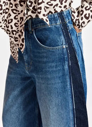 Kashba Patchwork Barrel Leg Jeans