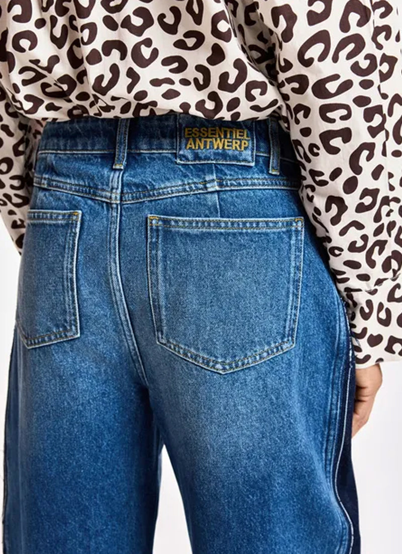 Kashba Patchwork Barrel Leg Jeans