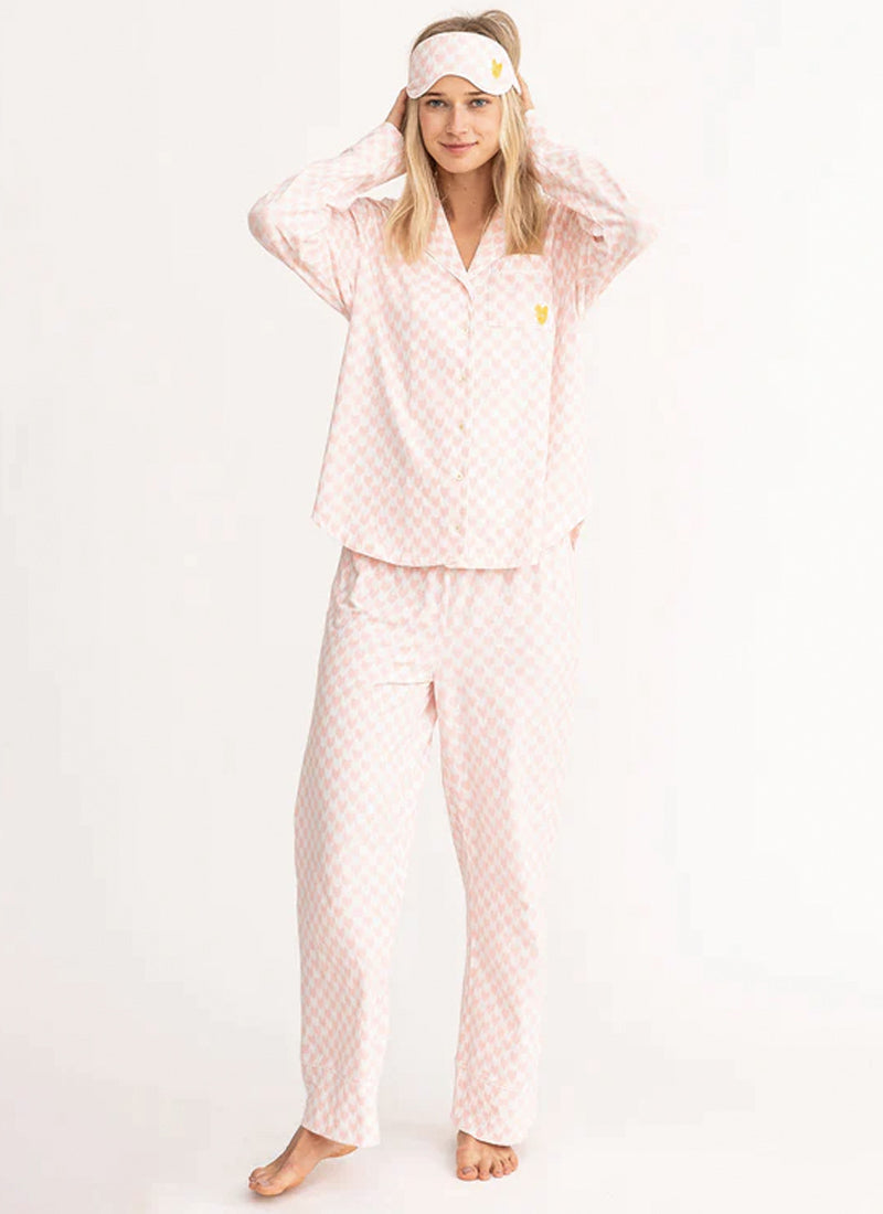 Kerri Rosenthal Betty Heart in Check Pajama Set