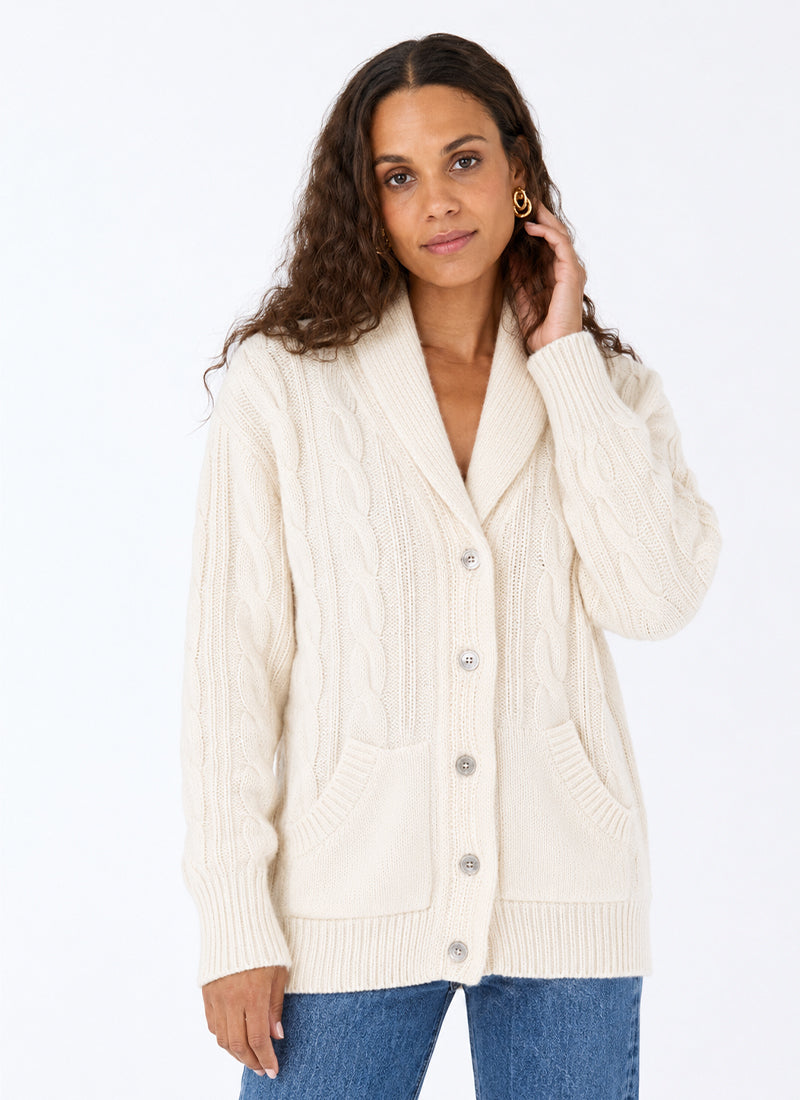 LION HEARTコットンセーター（フレアーデザインコットンニット）　Lサイズ Helen Shawl Canadian Flag Cardigan by Kerri Rosenthal | Andrews