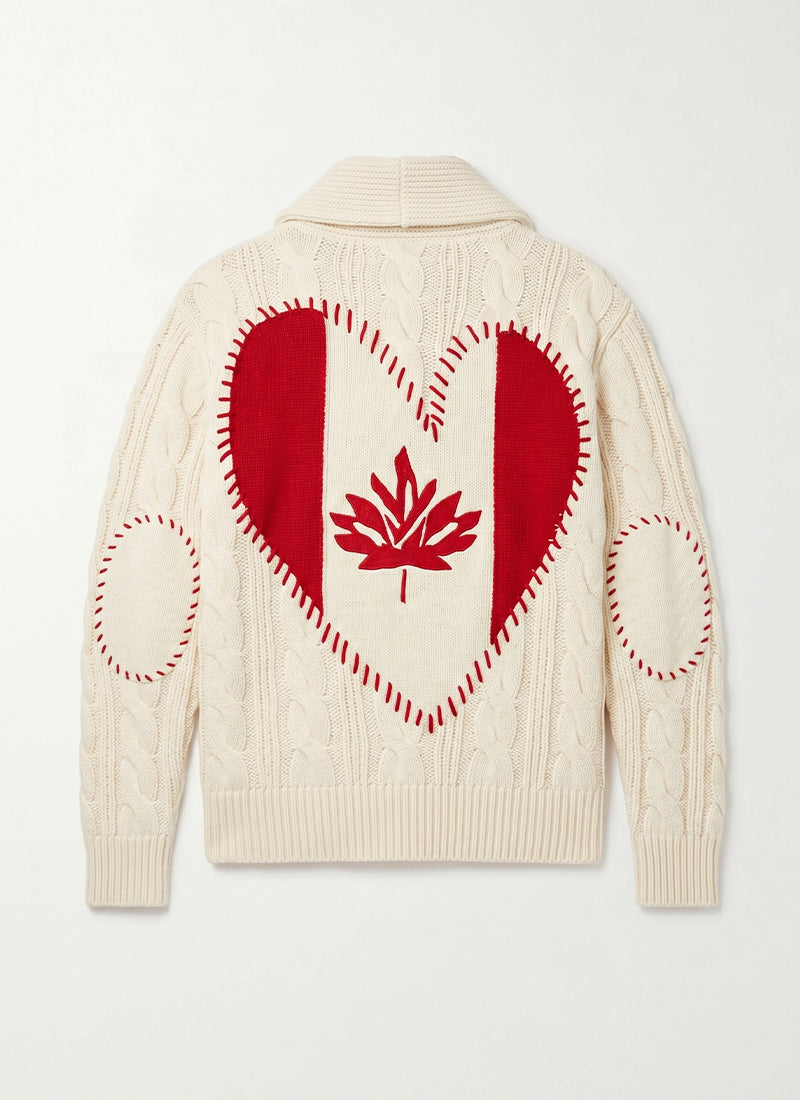 Helen Shawl Canadian Flag Cardigan by Kerri Rosenthal | Andrews