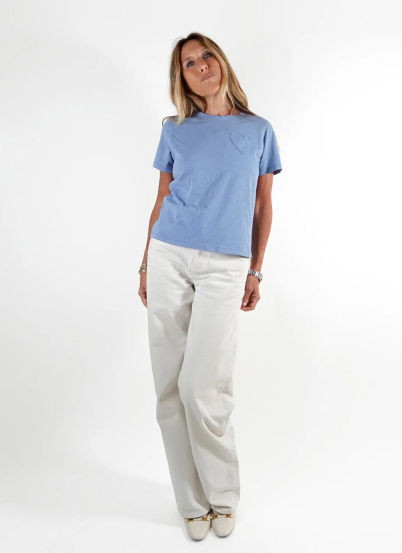 Kerri Rosenthal Heart Patch Slub Tee