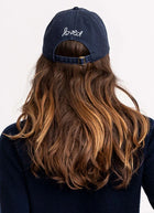 Baseball Hat Heart Patch Indigo by Kerri Rosenthal