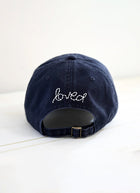 Baseball Hat Heart Patch Indigo by Kerri Rosenthal