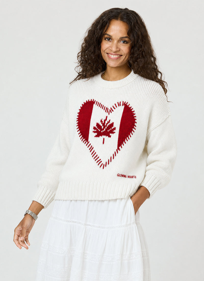 Kerri Rosenthal Boyfriend Maple Leaf Sweater