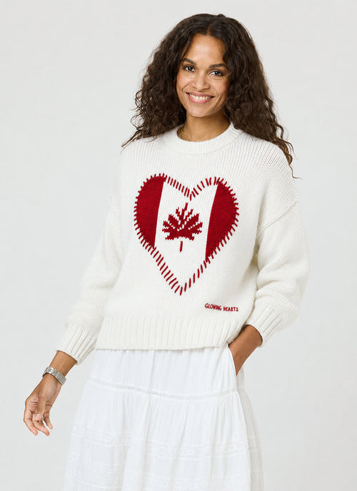 Kerri Rosenthal Boyfriend Maple Leaf Sweater