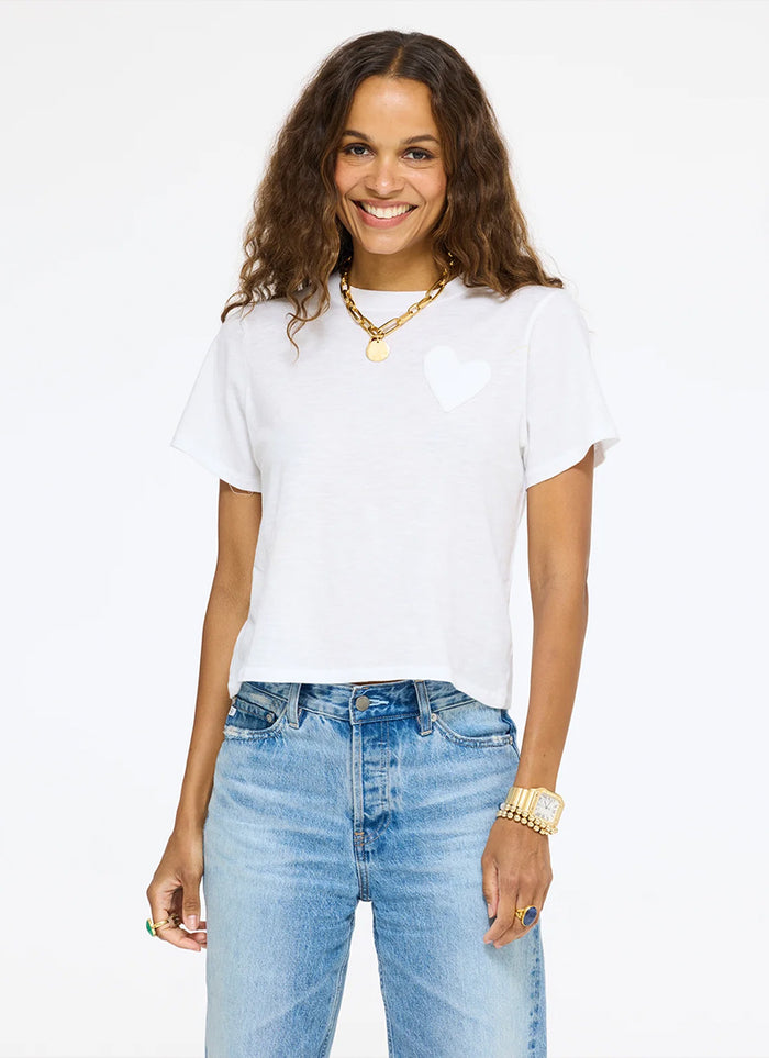 Kerri Rosenthal Heart Patch Slub Tee