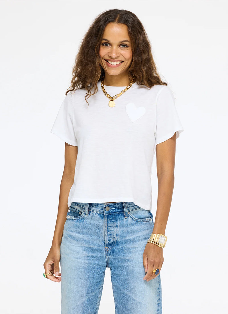 Kerri Rosenthal Heart Patch Slub Tee