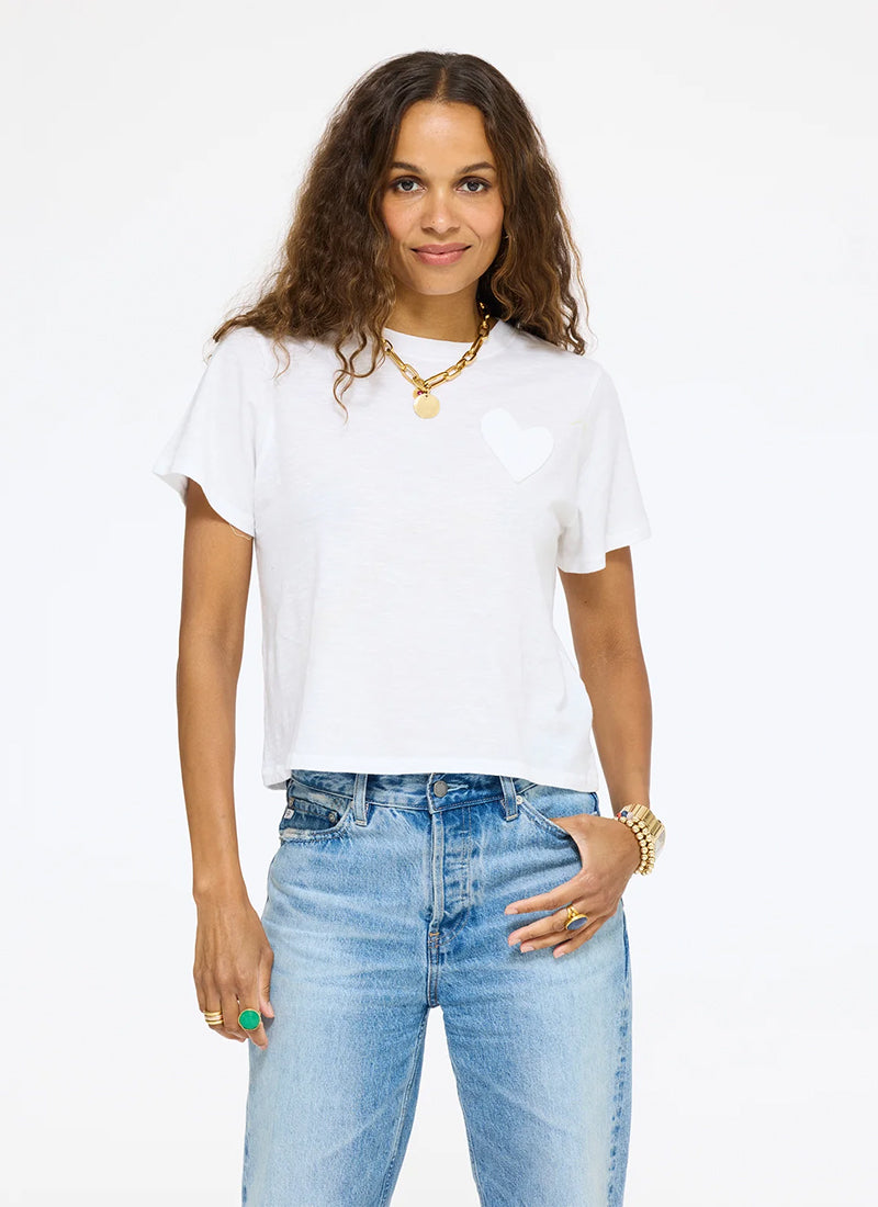 Kerri Rosenthal Heart Patch Slub Tee