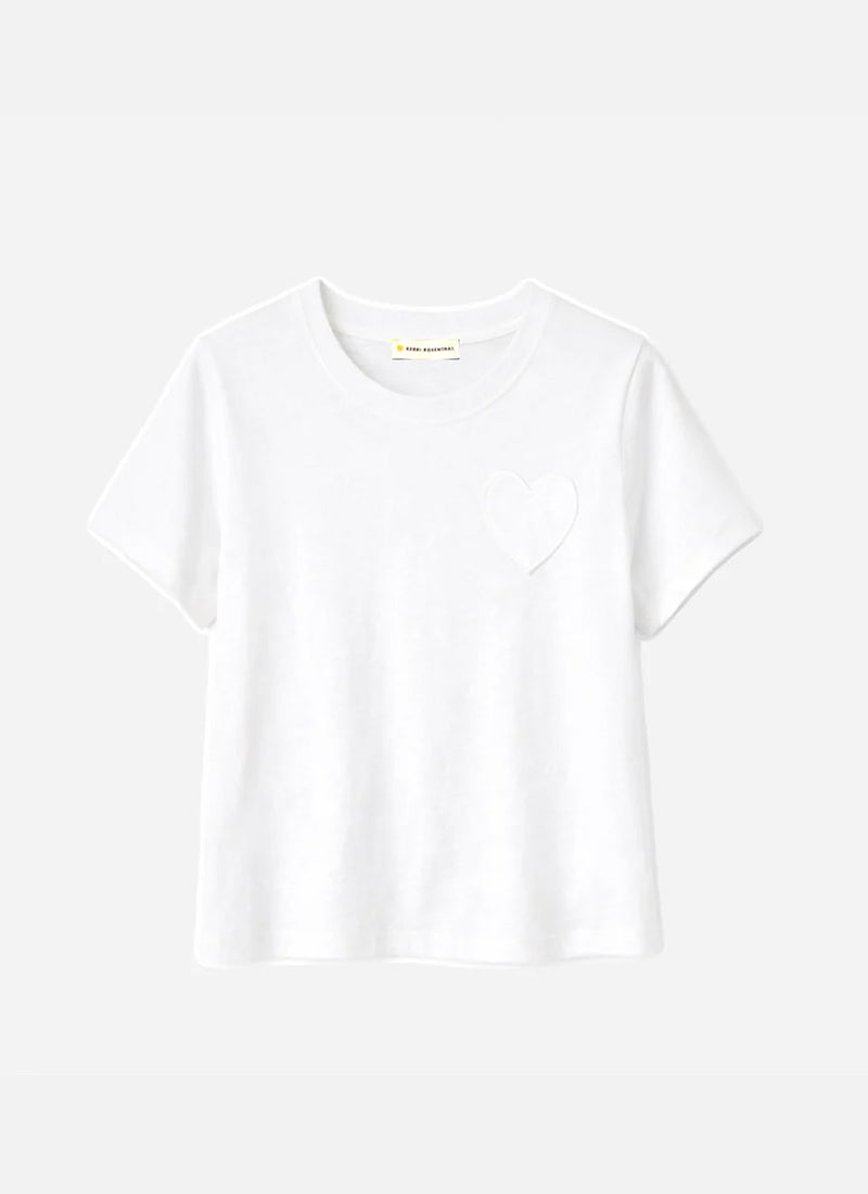Kerri Rosenthal Heart Patch Slub Tee