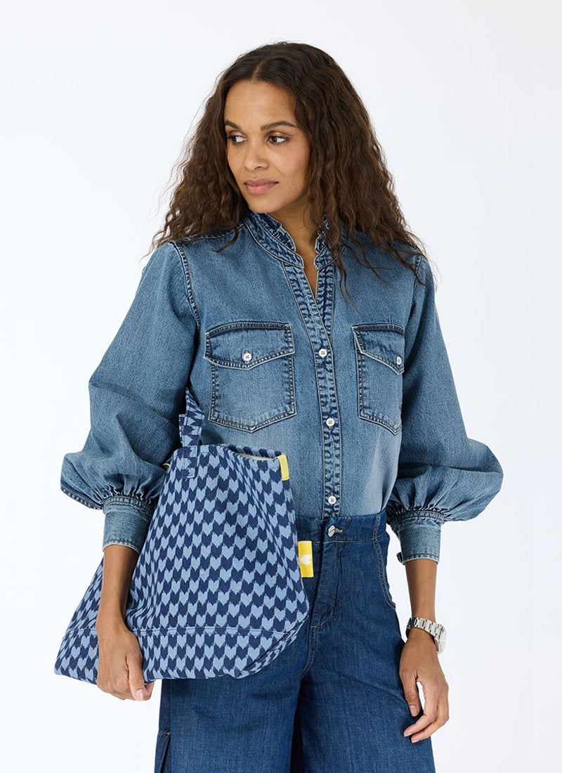 KR Heart In Check Tote by Kerri Rosenthal at Andrews