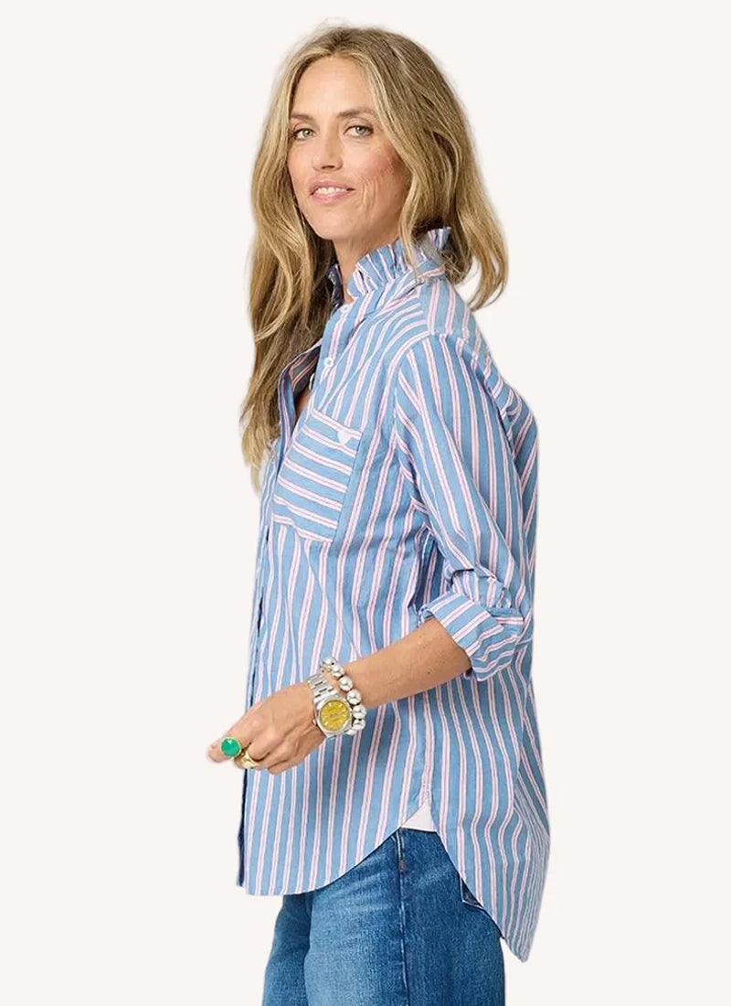 Mia Ruffle Stripe Shirt by Kerri Rosenthal