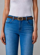 Kira Square Buckle Suede Belt