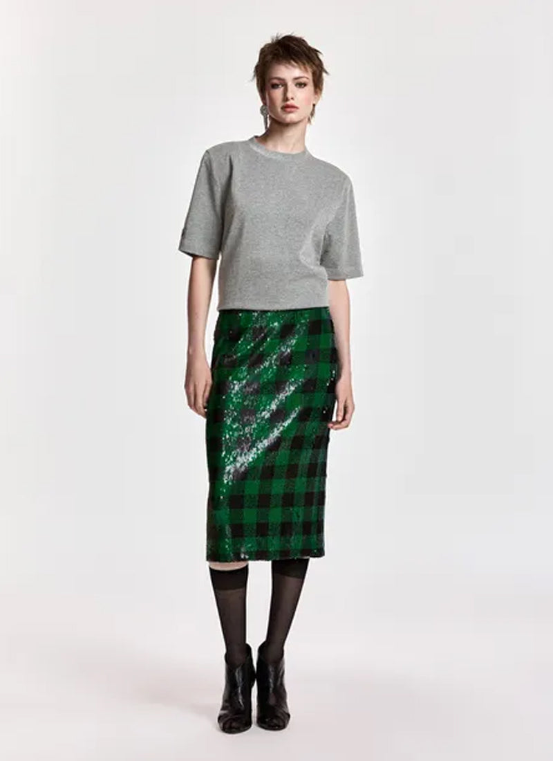 Knitwear Sequin Pencil Skirt