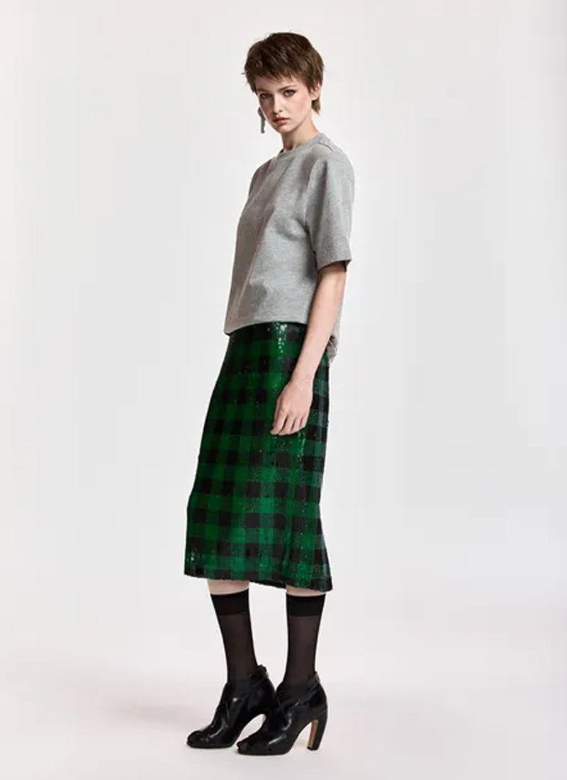Knitwear Sequin Pencil Skirt