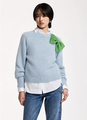 Kollier Bow-Embellished Knitted Sweater