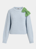 Kollier Bow-Embellished Knitted Sweater