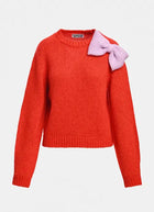 Kollier Bow-Embellished Knitted Sweater