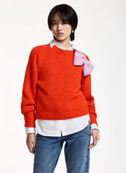 Kollier Bow-Embellished Knitted Sweater