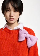 Kollier Bow-Embellished Knitted Sweater