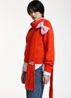 Kollier Bow-Embellished Knitted Sweater