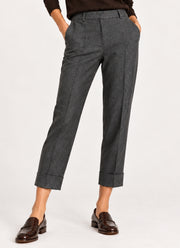 Krystal Tweed Tapered Crop Pant