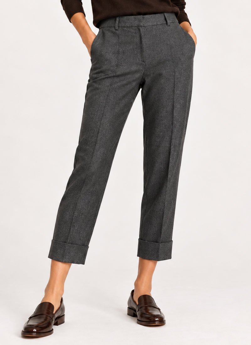 Krystal Tweed Tapered Crop Pant