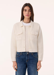 KUJTEN Xenia Crochet Pocket Cardigan