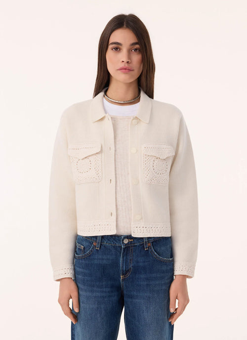 Xenia Crochet Pocket Cardigan