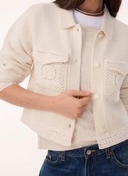 KUJTEN Xenia Crochet Pocket Cardigan