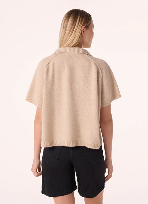 Aenor Cashmere Polo Beige by Kujten