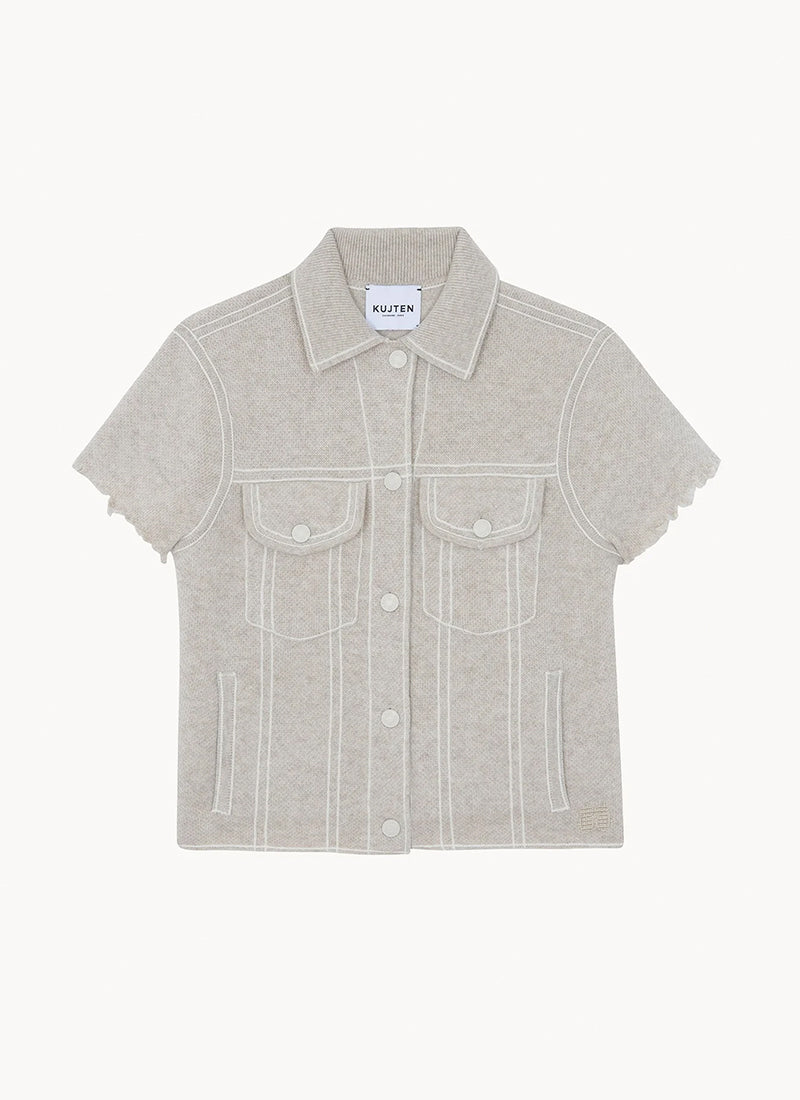 Jessinda Short Sleeve Cashmere Top by KUJTEN