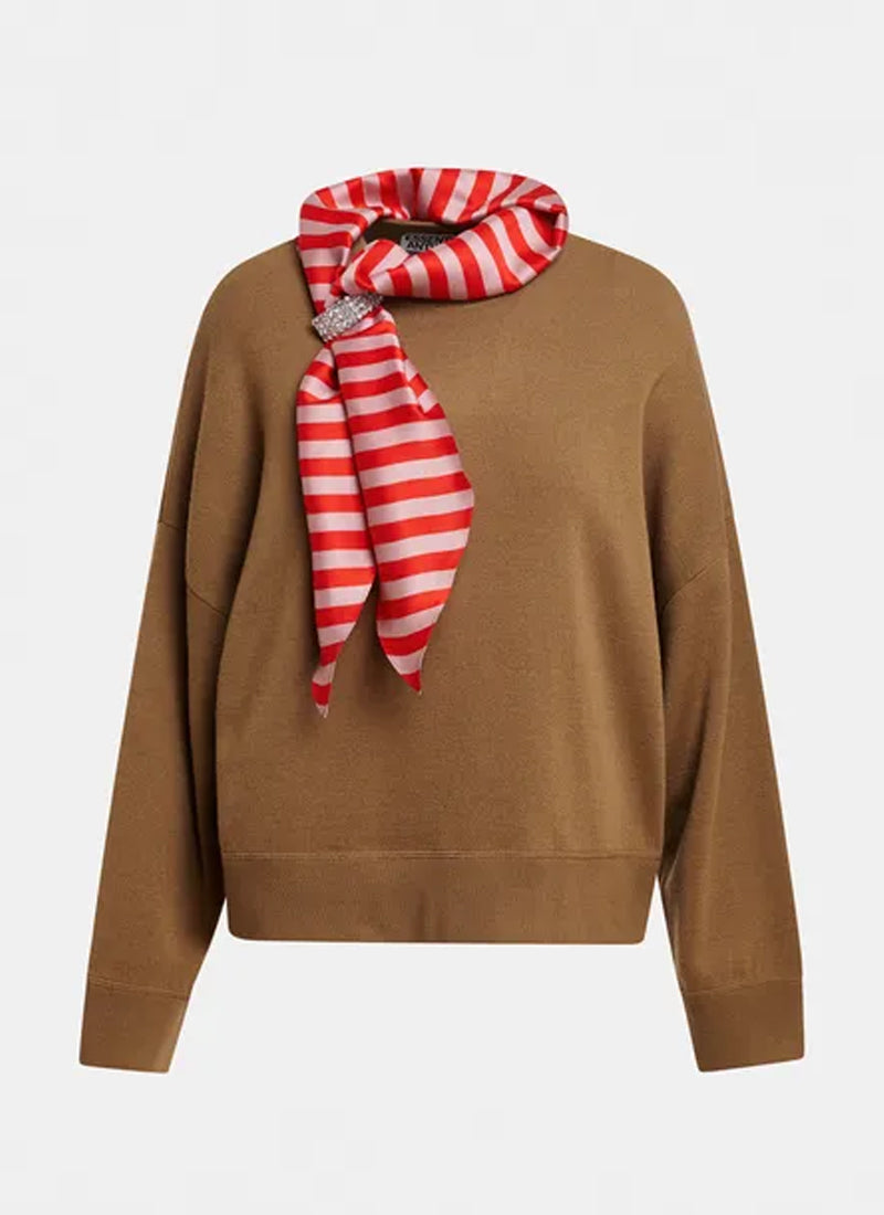 Kurtis embellished  Scarf Pullover