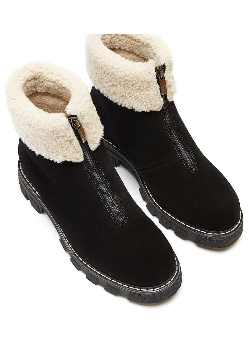 La Canadienne Abba Zippered Shearling Bootie