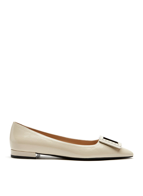 La Canadienne Fleur Square Buckle Flat