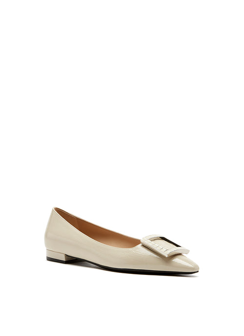 La Canadienne Fleur Square Buckle Flat