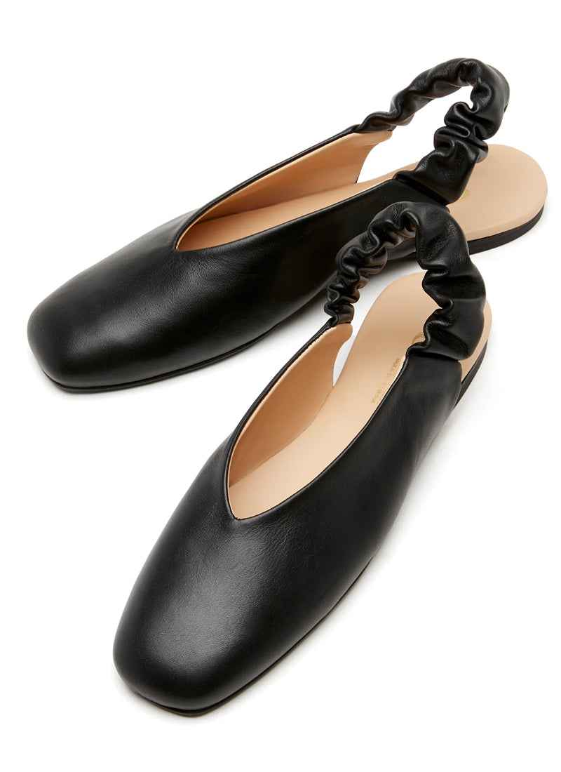 The Glenn Leather Slingback Flat by La Canadienne