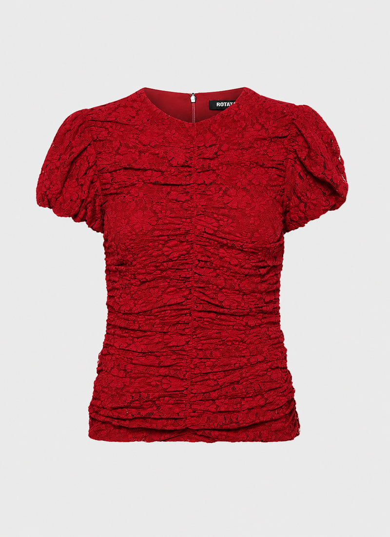  Lace Ruched Top by ROTATE at Andrews 