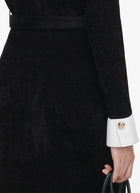  Black Chenille Knit Midi Dress by Self Portrait at Andrews 
