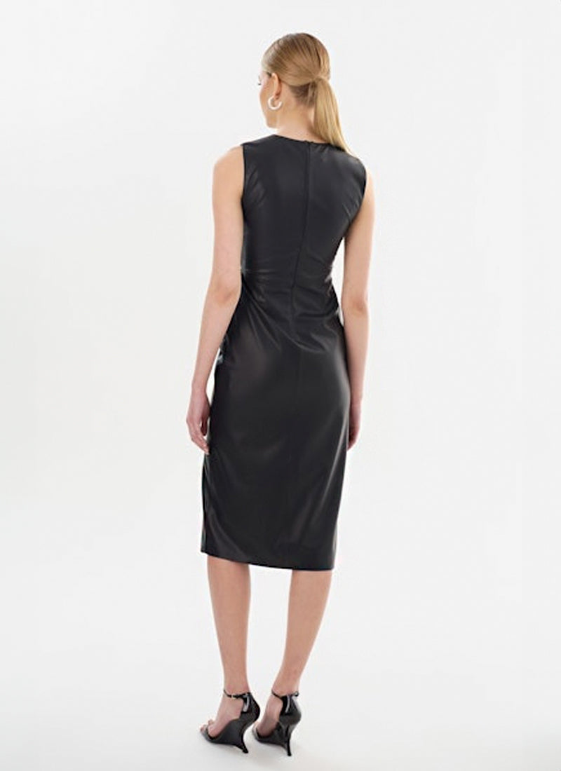 Lamarque Brett Faux Leather Wrap Dress