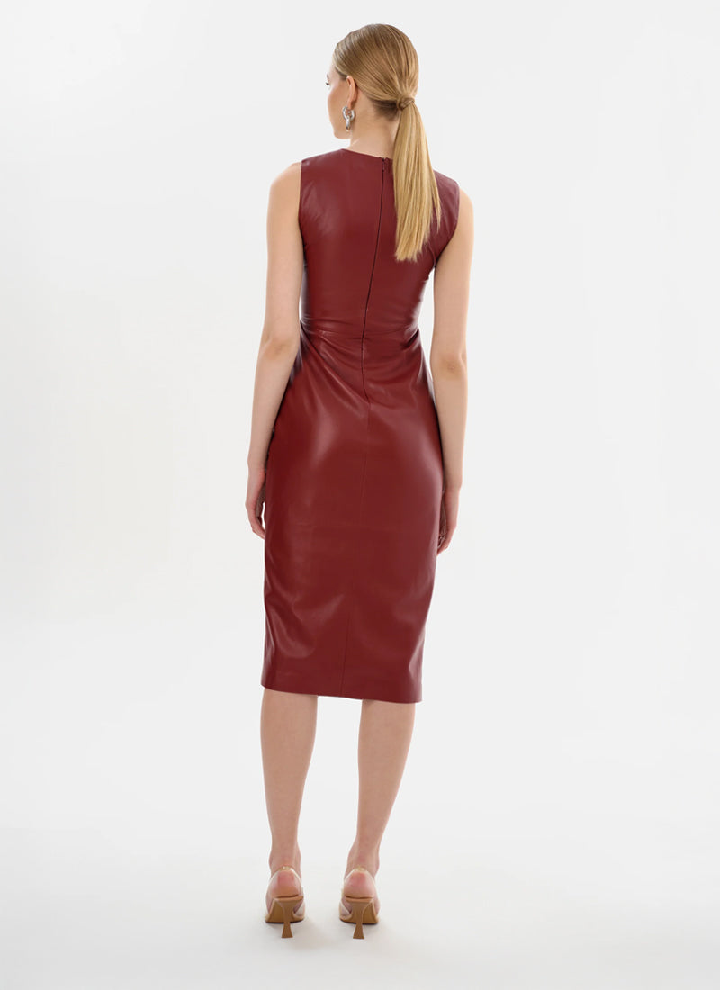 Brett Faux Leather Wrap Dress by LAMARQUE at Andrews