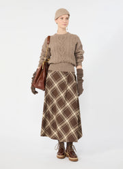 Lanoso Tartan Midi Skirt