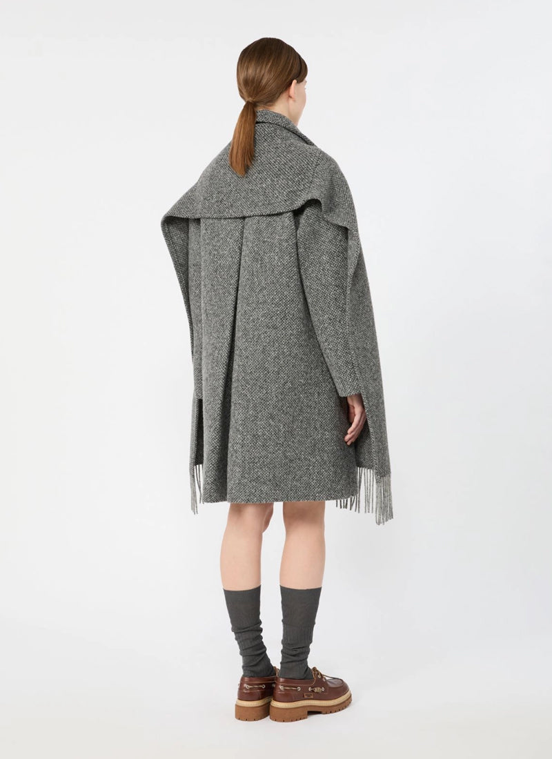 Latino Tweed Wrap Scarf Coat