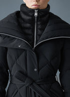 Laurella Diamond Quilt 2-in-1 Light Down Belted Coat