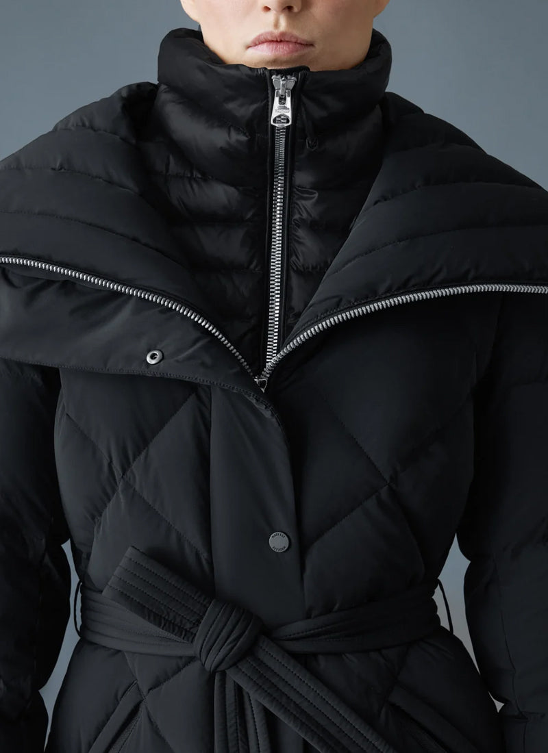 Laurella Diamond Quilt 2-in-1 Light Down Belted Coat