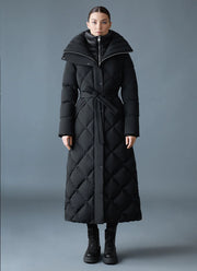 Laurella Diamond Quilt 2-in-1 Light Down Belted Coat