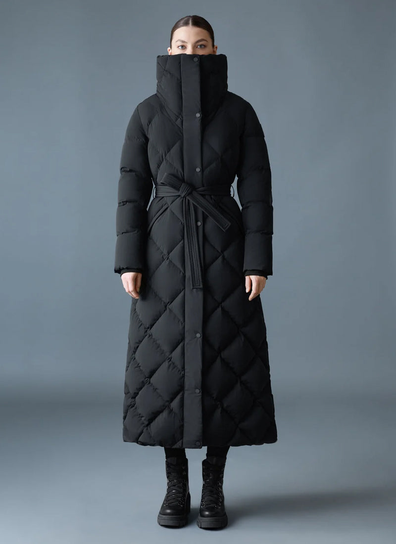 Laurella Diamond Quilt 2-in-1 Light Down Belted Coat